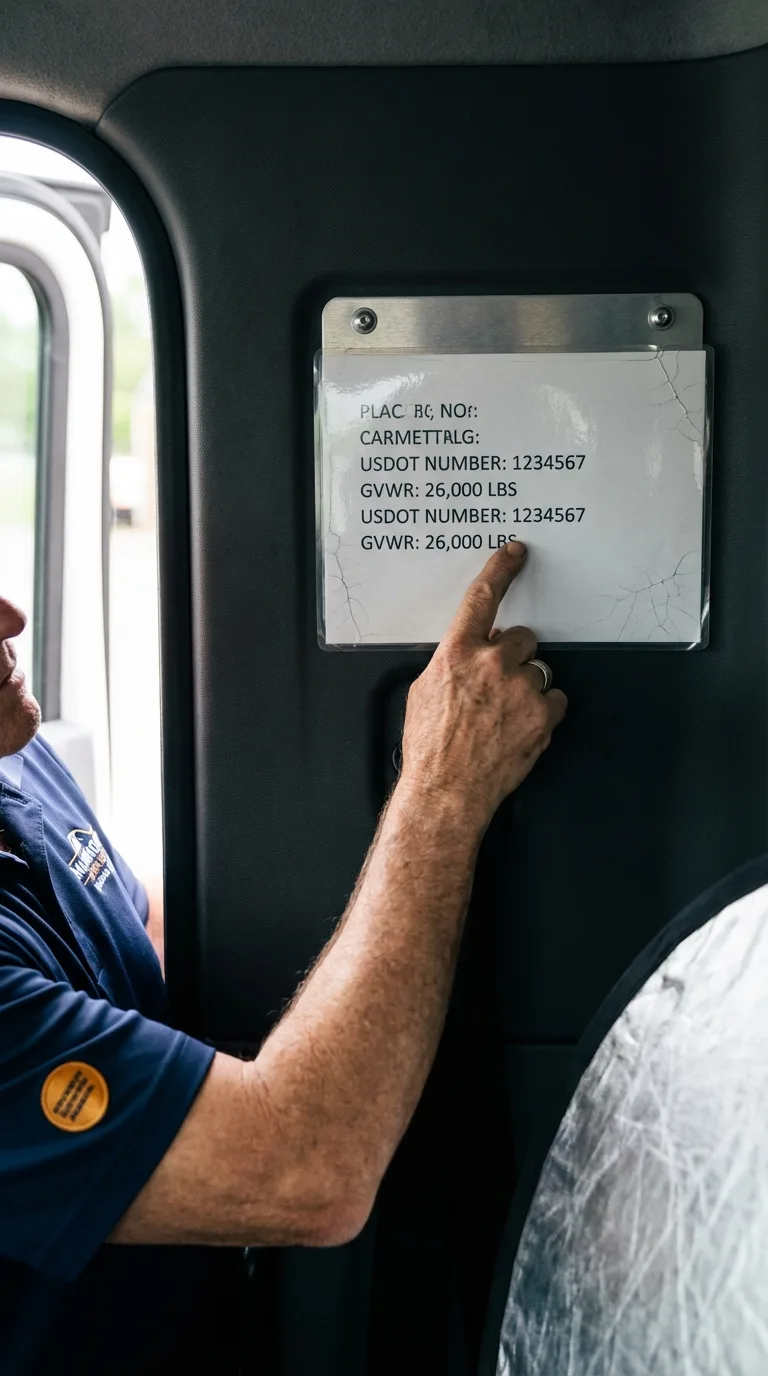 USDOT licensing placard verification in Crawfordville